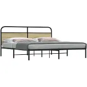 vidaXL Bedframe zonder matras metaal sonoma eikenkleurig 180x200 cm