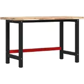 vidaXL Werkbank rechthoekig 140x60x83 cm massief acaciahout