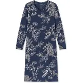 Schiesser Nachthemd ' Comfort Essentials ' donkerblauw / wit