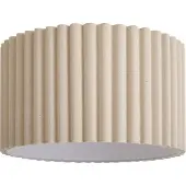 QAZQA Japandi lampenkap van beige linnen 35/35/20 - Scalloped Single