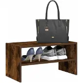 vidaXL Schoenenrek stapelbaar 60x30x30,5 cm gerookt eikenkleurig