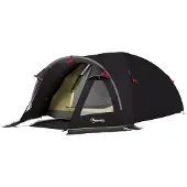 Outsunny -Tunnelzelt-Polyester, Fiberglas-3,3L x 1,9B x 1,2H m-Schwarz