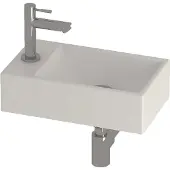 Basic Line Hit Fonteinpack 40x23cm - Keramiek - 1 Kraangat - Links - Glans Wit / Chroom - 8718835035907 - Rechthoekig - Wastafels, Fonteinen,