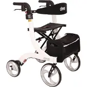 Drive Medical Drive Rollator Lichtgewicht opklapbaar met rugband en tas - Wit