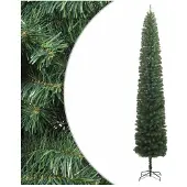 vidaXL Kunstkerstboom smal met standaard 300 cm PVC