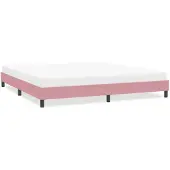 vidaXL Bedframe zonder matras 200x220 cm fluweel roze