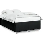 vidaXL Bedframe zonder matras, zwart, 140x200 cm, stof