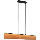 TRIO Hanglamp Kalea, dimbaar, hout licht, Woon-/ Eetkamer, Hout, Hanglamp