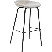 Kick Collection Kick barkruk Riga - 80cm - Grijs - Texture stof - Verkrijgbaar in diverse kleuren