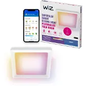 Wiz Vierkant paneel, 17W, Slimme inbouwlamp, Wi-Fi/Bluetooth, Wit, Wi-Fi 4 (802.11n), 802.11b, 802.11g, LED, Kunststof