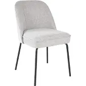 Kick Collection Kick eetkamerstoel Britt - Grijs - Texture stof - Verkrijgbaar in diverse kleuren