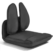 Vevor vloerstoel, verstelbaar in 5 posities, met ergonomische rugleuning, metalen frame, schuim- en linnenbekleding, multifunctionele relaxstoel voor lezen en ontspannen, zwart