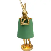 Kare Design bureaulamp Animal Rabbit, groen/goud, konijnenlamp, bureaulamp, nachtlamp
