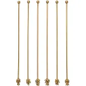 Ferm Living Roerstaafjes Forest Stir Sticks Brass (Set van 6)