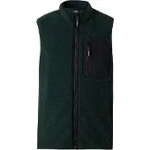 Volcom Bodywarmer 'MUZZER FUZZAR' donkergroen / zwart