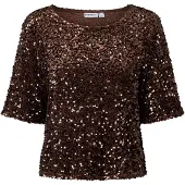 Pieces Blousetop met all-over pailletten
