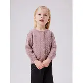 Name it Gebreid vest 'NKFBanni' oudroze