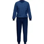 Ammann Schlafanzug Jeans Ringel SA lang V