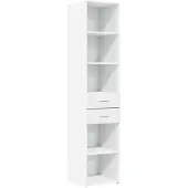 vidaXL Hoge kast 40x42,5x185 cm bewerkt hout wit