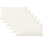 vidaXL Kussensloop 6 st HEERLEN Wit 40 x 80 cm Stof