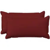 vidaXL Kussensloop 2 st HOUTEN Wijnrood 40 x 70 cm Faux Linnen
