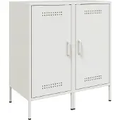 vidaXL Dressoirs 2 st 36x39x79 cm staal wit
