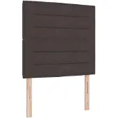 vidaXL LED Hoofdbord met LED-stripverlichting Donkerbruin 80 cm Stof