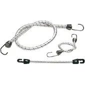 Osculati Stainless Steel Elastic Rope With Hook 500x8 Mm Zilver