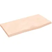 vidaXL Wastafelblad 60x30x(2-4) cm onbehandeld massief hout