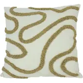 Countryfield Kussen Luus Wit/bruin 45cm Crème crème Polyester