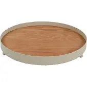 Countryfield Dienblad crème metaal Ø35cm crème Hout Decoratief