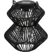 Countryfield Solar Lantaarn zwart H23cm zwart Jute Decoratief beeld
