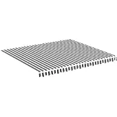 vidaXL Vervangingsdoek voor luifel 400x350 cm antracietkleurig en wit