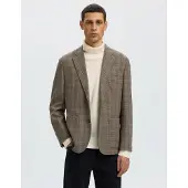 Selected Wolmix Single-breasted Blazer Heren Bruin 48