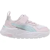 Puma Trinity 5 LT imitatieleren sneakers - lichtroze/lichtblauw Jongens/Meisjes Imitatieleer - maat 23