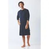 Hajo Premium katoen heren nachthemd marine blauw | Maat 48