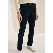 Cecil Dames Broek met gewassen look - Blauw - 28