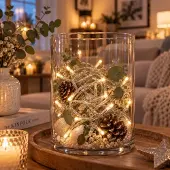 Mojawo 30 LED-lichtketting voor binnengebruik, warmwit, transparante kabel
