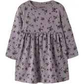 Name it Jurk lichtblauw / mauve / donkerlila / zwart