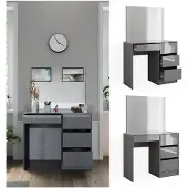 Vicco Kaptafel Sherry Grijs 90 cm met spiegel, Model 41283