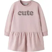 Name it Jurk oudroze / zwart / zilver / wit