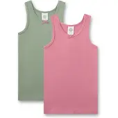 Sanetta Onderhemd groen / pink