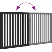 vidaXL Hondenhek inklapbaar 2 panelen 160 cm populierenhout zwart
