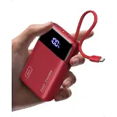 Iniu 45W Powerbank, ultra compact, 20000mAh met geïntegreerde USB-C kabel