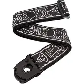 Planet Waves Sangle guitare avec lock Joe Satriani 5cm - Skull & Bones