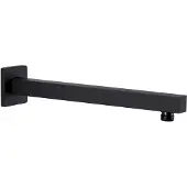 vidaXL Douchearmatuur, vierkant, roestvrij staal, zwart, 30 cm
