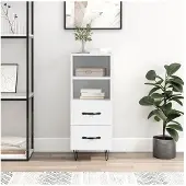 vidaXL Dressoir 34,5x34x90 cm bewerkt hout wit