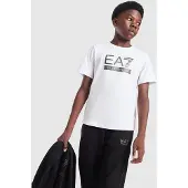 Emporio Armani Train Large Logo T-Shirt Junior, wit