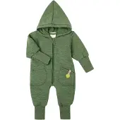 Engel - Baby Kapuzenoverall - Overall 74/80, olijfgroen