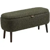 Zesso House Collection: Bouclé hocker, model Tova, kleur groen